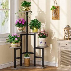 Підставка кутова для кімнатних рослин 6-ярусна, сірий
