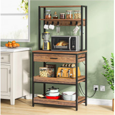 Стелаж 5-ярусний з ящиком та полицями