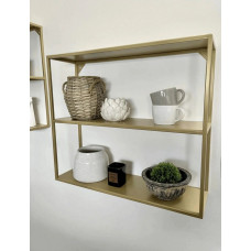 Полиця настінна металева, золотий