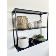 Полиця настінна металева, чорний