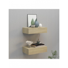 Елегантна підвісна полиця з шухлядою , дуб сонома