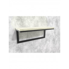 Полка Айсберг 02/80 чорний/білий MSMLOFT