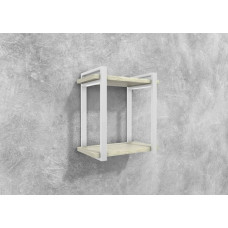 Полиця Айсберг Лофт 40 білий/білий MSMLOFT