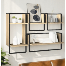 Набір із 4 настінних полиць , дуб сонома