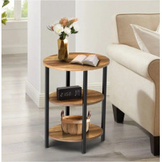 Круглий столик стіл Jakwan з 3-ярусними полицями