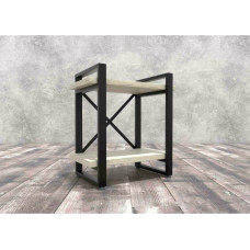 Тумба прикроватная Айсберг Лофт 40 черный/белый MSMLOFT