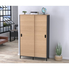 Шафа офісна розсувна LS 1200-1900 антрацит, MSMLOFT