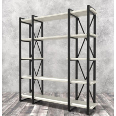 Стеллаж Айсберг 160х182-4 v4 чорний/дуб MSMLOFT
