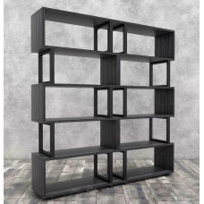 Стеллаж Айсберг 180х190-4 чорний/графіт MSMLOFT