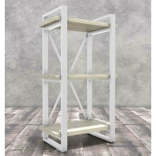Стеллаж Айсберг 40х102-2 білий/дуб сонома MSMLOFT