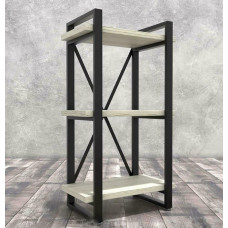 Стеллаж Айсберг 40х102-2 чорний/білий MSMLOFT