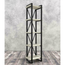 Стеллаж Айсберг 40х182-2 чорний/білий MSMLOFT