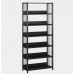 Стелаж з відкритими полицями 6-ярусний , чорний
