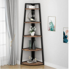 Стелаж кутовий 5-рівневий, коричневий