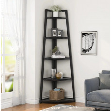 Стелаж кутовий 5-рівневий, чорний