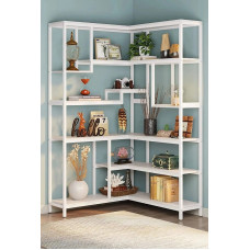 Стелаж кутовий 6- ярусний , білий