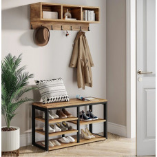 Вішалка для одягу 5 В 1  з настінною полицею