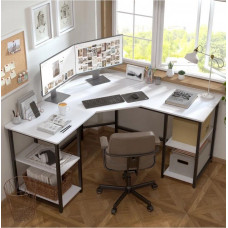 Г-подібний комп'ютерний стіл з металевою основою Haillee