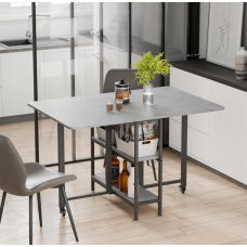 Складний обідній стіл MONDEER з полицями