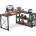 Письмовий стіл двосторонній L-подібний з полицями