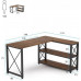 Письмовий стіл двосторонній L-подібний з полицями