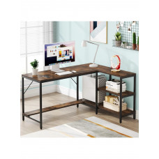 Стіл L-подібний із 3 висувними ящиками та полицями