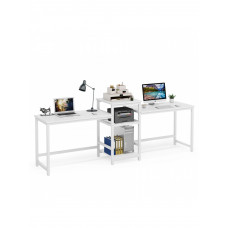 Стіл двомісний із полицями