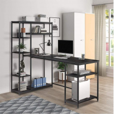 Стіл письмовий/комп'ютерний каркас металевий з полицями в стилі MSMLOFT