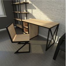 Стіл в стилі лофт з шухлядою