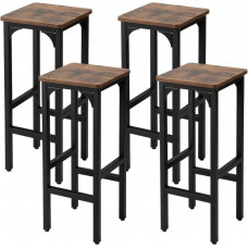 Набір Gymax з 4 промислових барних стільців