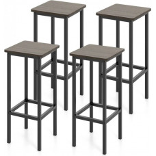 Набір барних стільців Gymax  металевою рамою для ніг без спинки