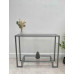 Металевий консольний стіл Hudson Glass - сірий Металевий консольний стіл Hudson Glass - сірий
