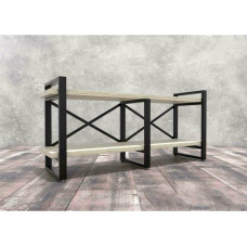 Тумба под ТВ Айсберг Лофт 120 черный/белый MSMLOFT