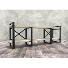 Тумба під ТВ Айсберг 160 чорний/білий MSMLOFT