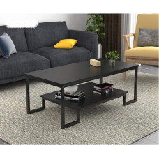 Журнальний столик у стилі MSMLOFT  із полицею каркас металевий