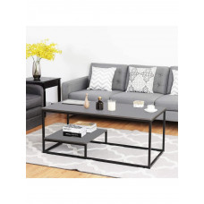 Журнальний столик у стилі MSMLOFT із полицею каркас металевий