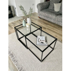 Журнальний стіл Nesting зі скла та металу