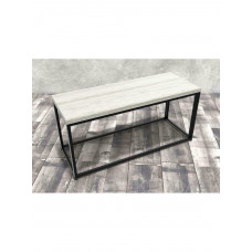 Журнальный столик Айсберг 02 чорний/білий MSMLOFT