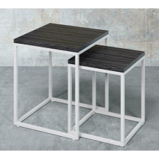 Набір журнальних столиків Айсберг Лофт Білий/графіт MSMLOFT