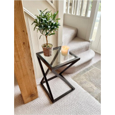 Столик зі скла, бронзовий