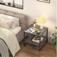 Столик квадратний  з 2-рівневим сховищем