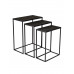 Чорні металеві журнальні столики ZALA  (комплект з 3 шт.)