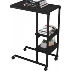 Журнальний столик Fit Yescasa з колесами, чорний