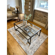 Журнальний столик Hudson Glass металевий, бронзовий