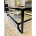 Журнальний столик Hudson Glass металевий, чорний