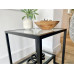Журнальний столик Hudson Glass металевий, чорний