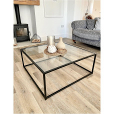 Журнальний столик Mila Square металевий, чорний