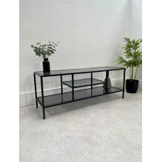 Журнальний столик скляний металевий